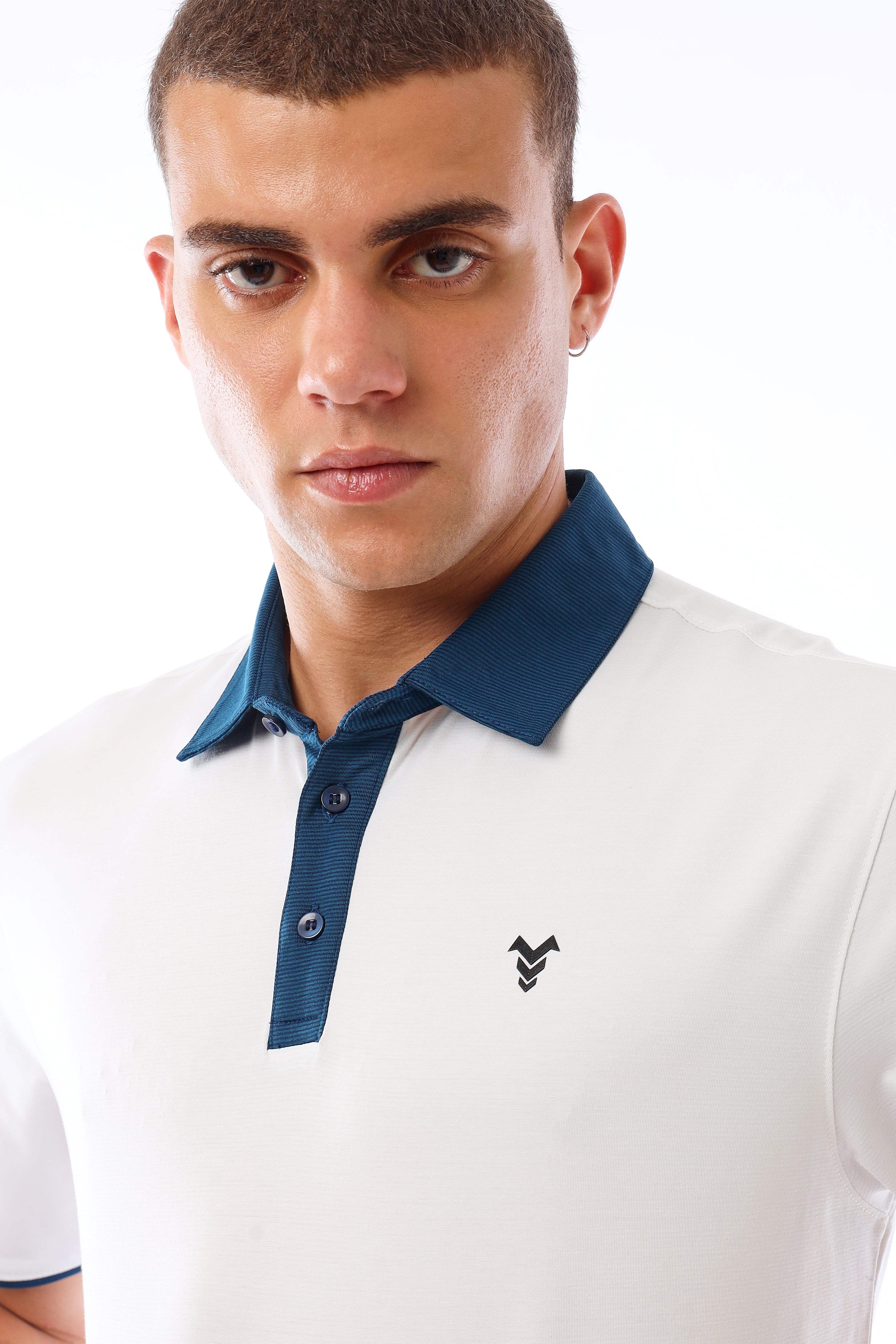 Pin Stripe Polo Navy Blue