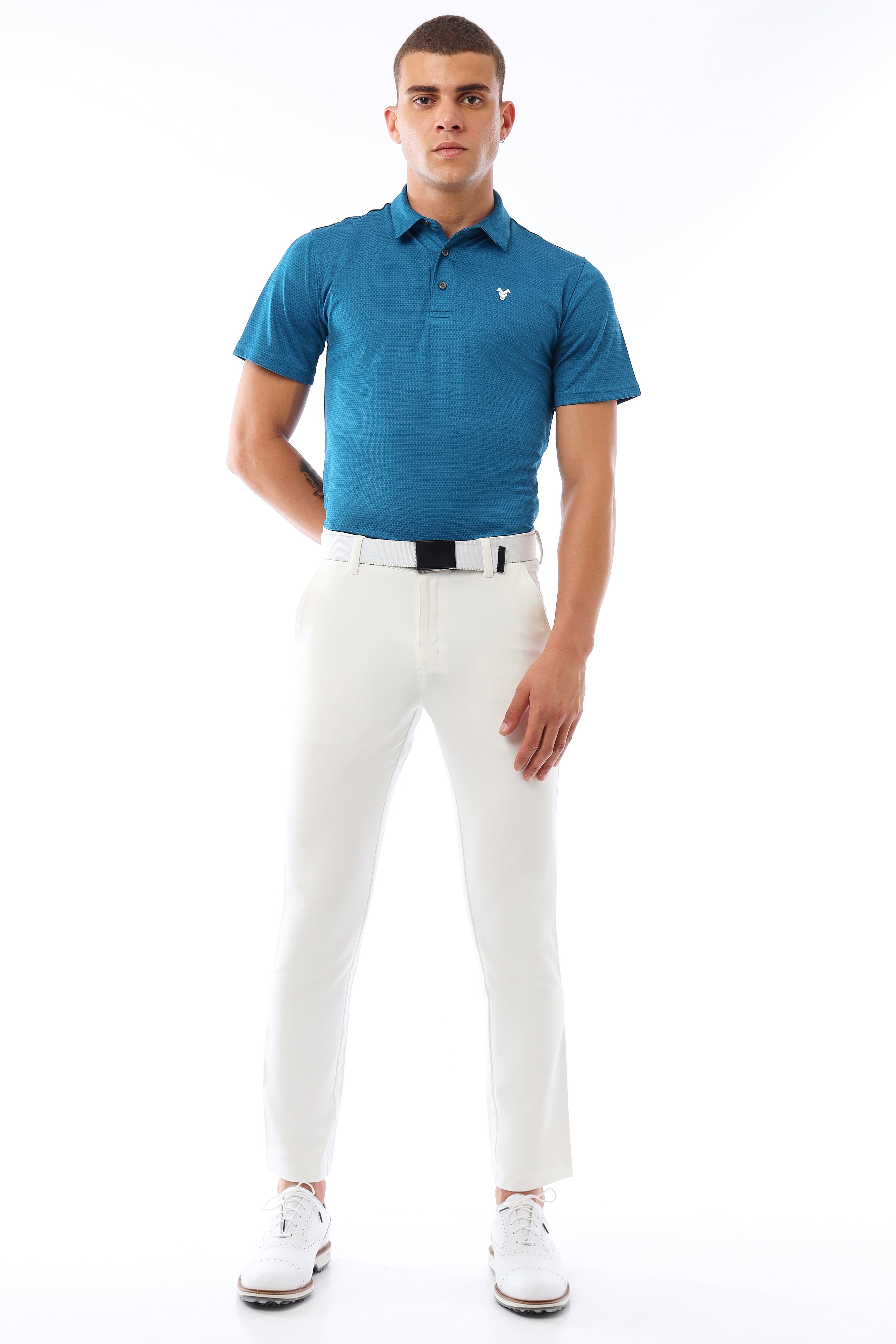 Honeycomb Polo Blue