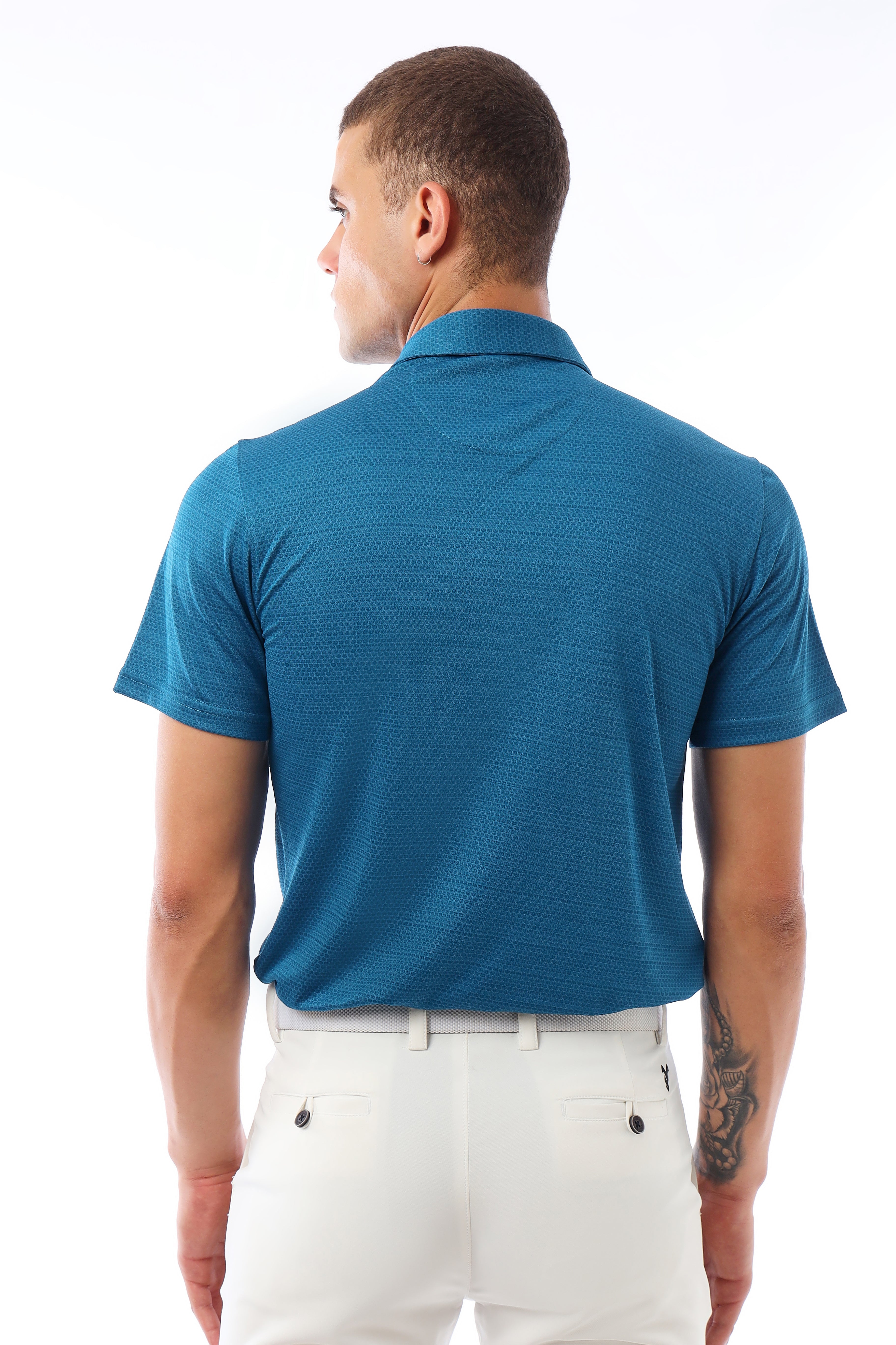 Honeycomb Polo Blue